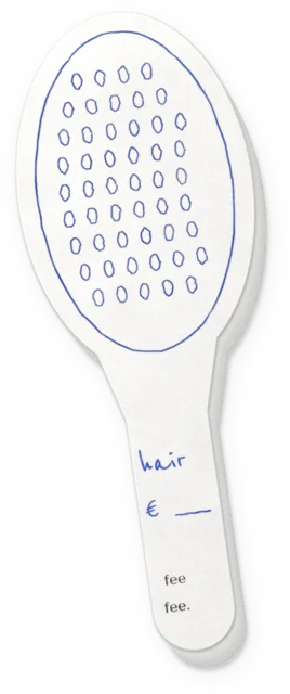 Hairbrush note: hair